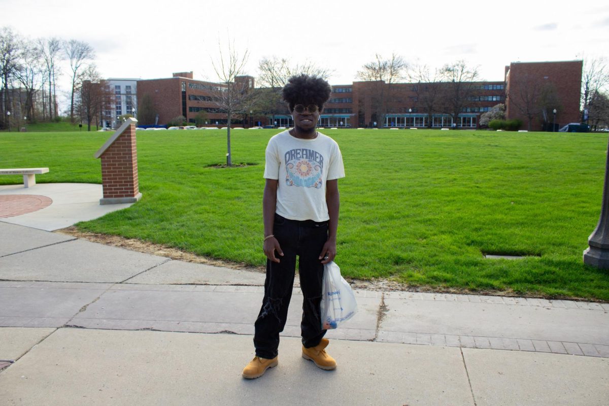 Stefan, Early Child Education Major, hunts for Eggs on April 22, 2025.
