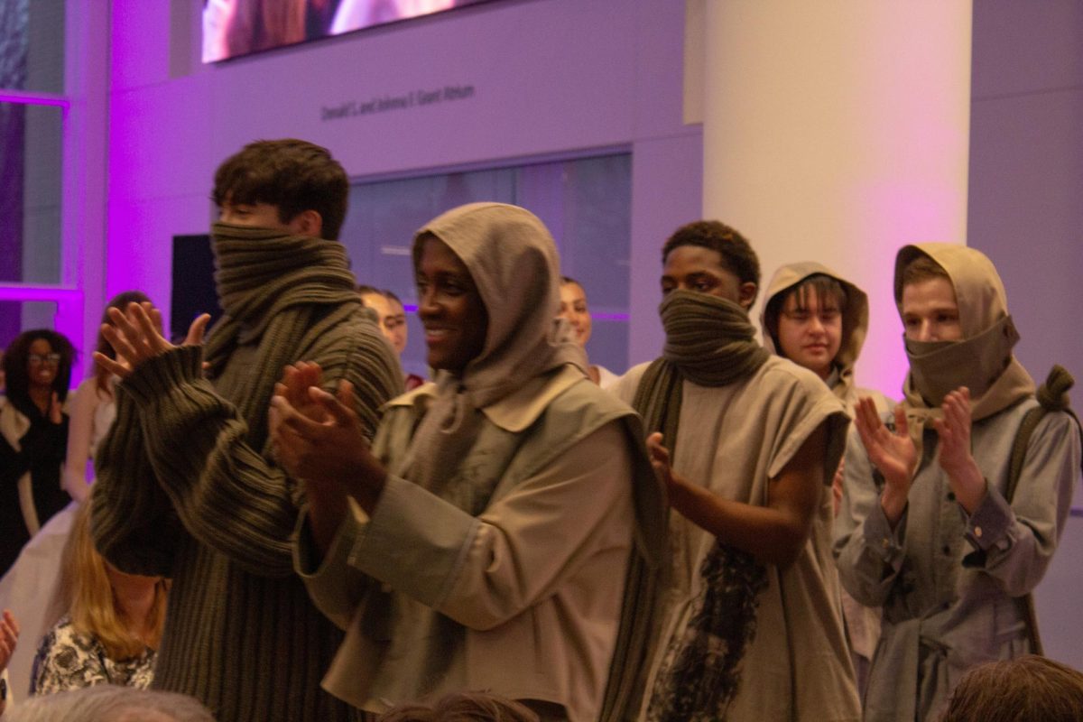 Models wearing Myles Parent B.F.A. walks at Kent State Annual Fashion Show on April 25, 2025.