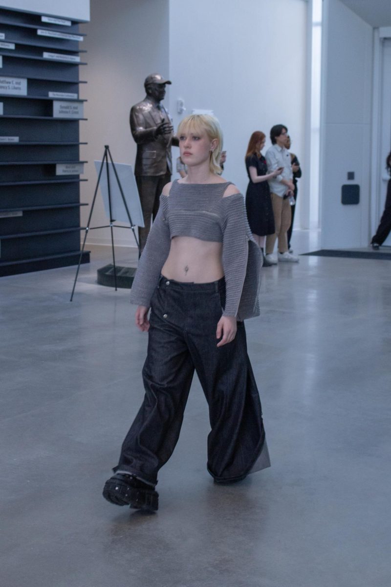Model Kai Daniels walks at Kent State Annual Fashion Show on April 24, 2025.

