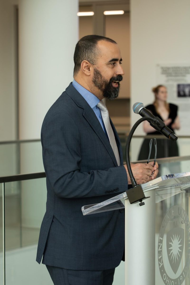 Kent School of Fashion Design and Merchandising director, Mouras Krifa speaks about the process and dedication that was put into the show on Thursday, April 24, 2025. 