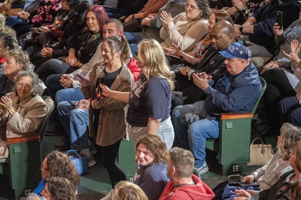 Attendees ask Tim Walz questions ranging from education to politics and how to respond to peers whose views don't align on April 7, 2025.