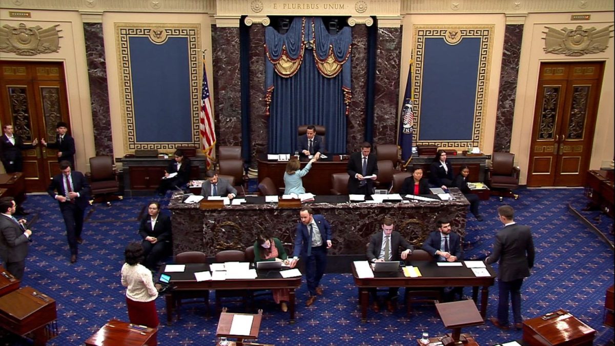 	The Senate votes on a bipartisan resolution on April 30, that would have effectively blocked Donald Trump's global tariffs by revoking the emergency order the president is using to enact them.