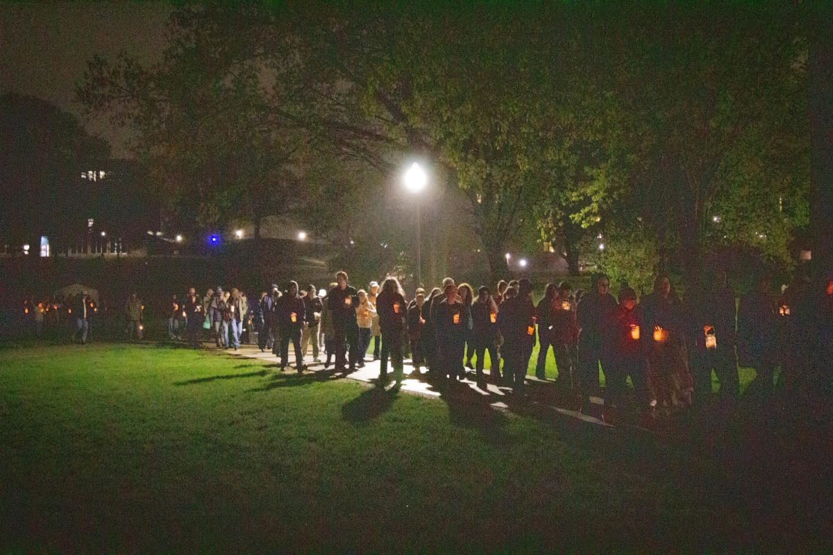 KSU Students, Alumni, and Kent Civilians walk with vigils for the anniversary of May fourth on May 3, 2025.