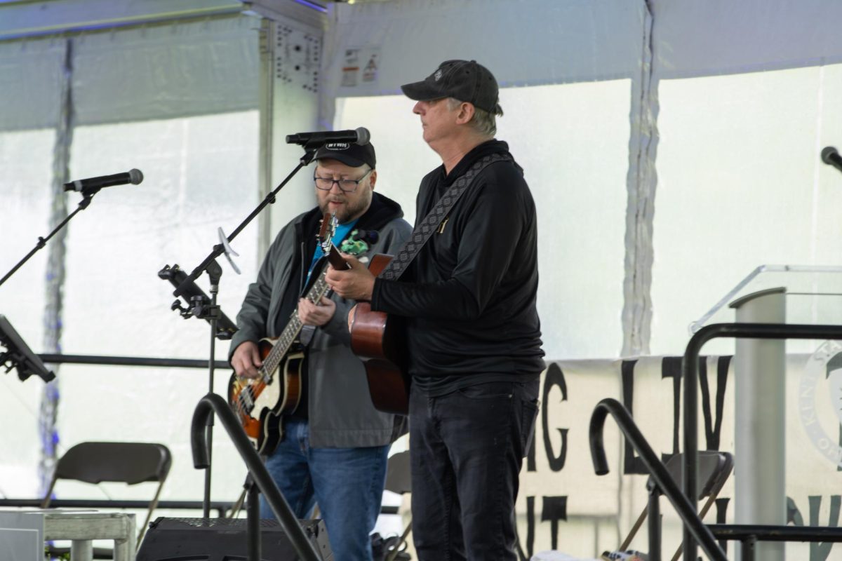 Jim and Eroc Classic Rock Duo performs a variety of songs during the May fourth commemoration on Sunday, May 4th, 2025.