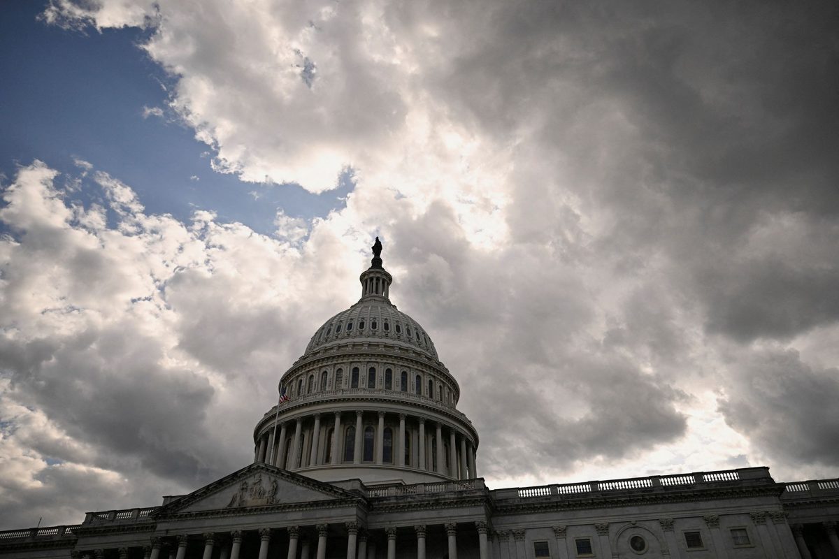 Clouds roll over the US Capitol, May 18, 2025.