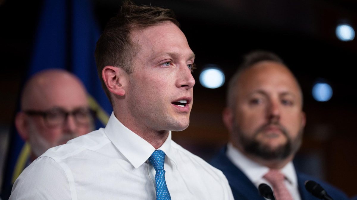Rep. Max Miller, R-Ohio, speaks during the news conference on efforts to hold Attorney General Garland in inherent contempt of Congress in the U.S. Capitol in June 2024.