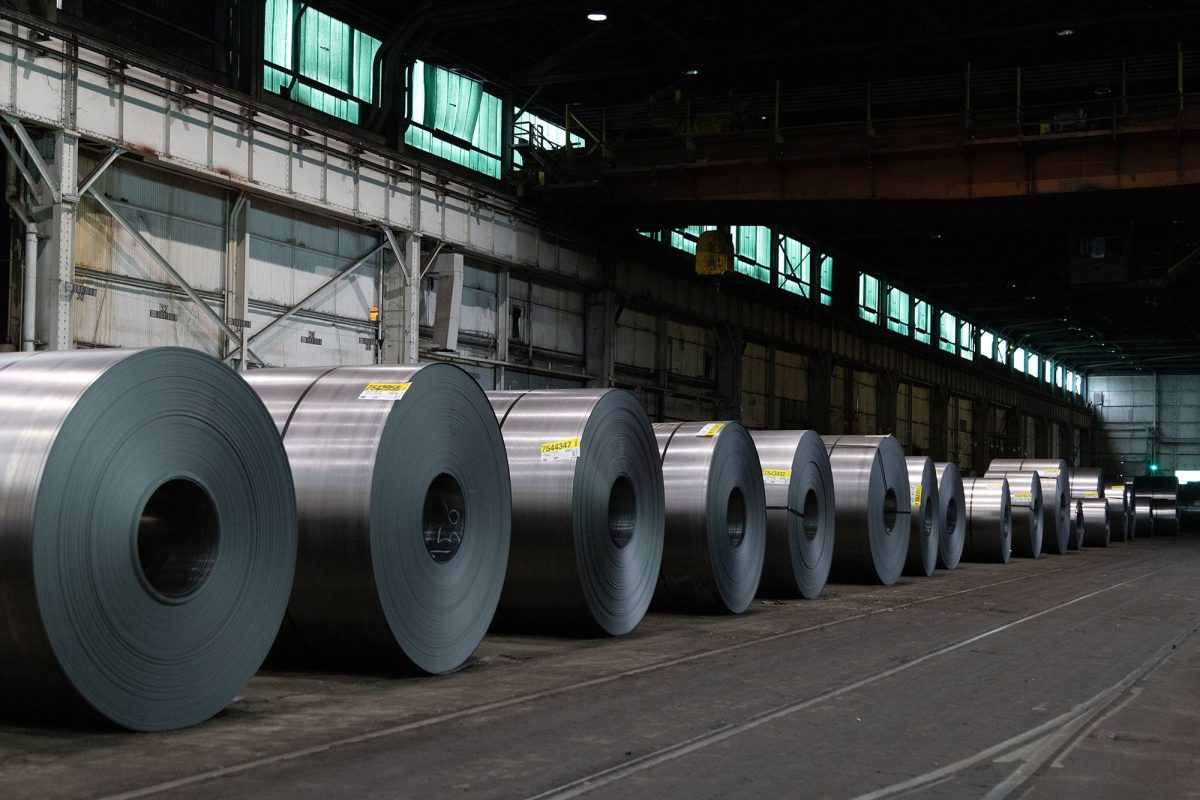 Steel coils at the US Steel Irvin Works facility in West Mifflin, Pennsylvania. Nippon Steel has finalized its deal to purchase the iconic American steelmaker.