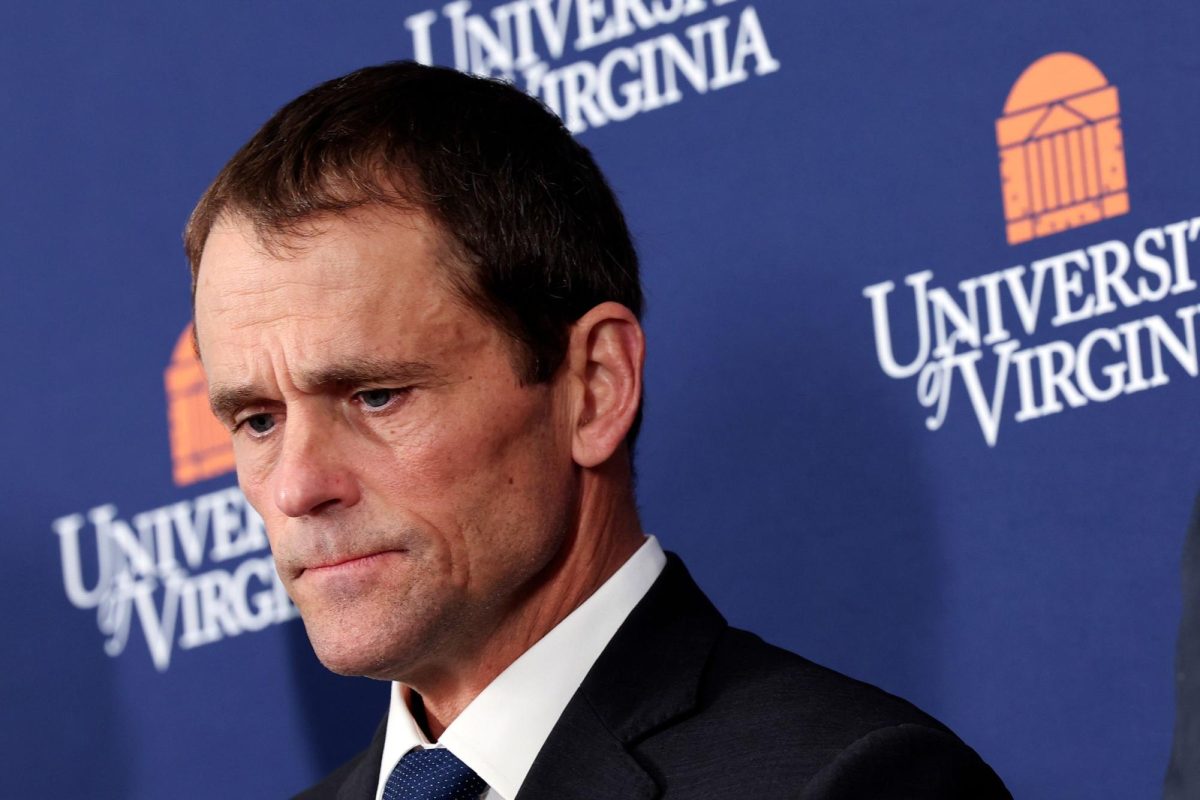 In this November 2022 photo, University of Virginia President James Ryan attends a press conference in Charlottesville, Virginia.