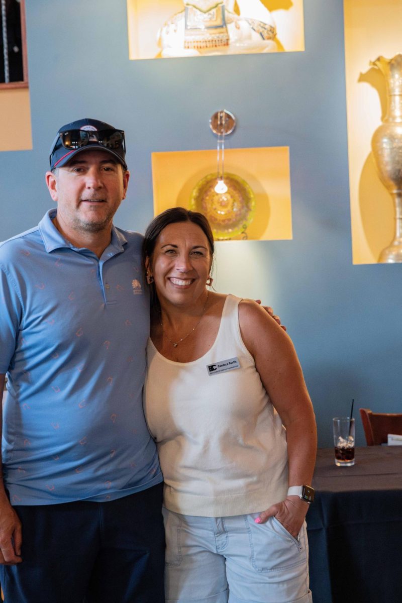 Ben Curtis and his Wife, Candace Curtis, show up to  Putt Around Town, which is in support of the Ben Curtis Foundation.  
