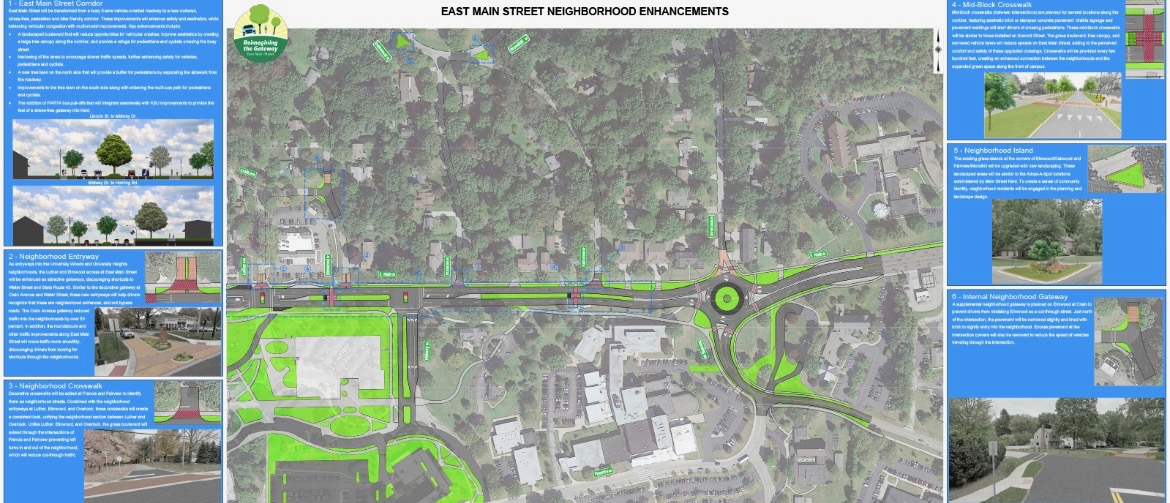 Visualization photos for East Main Street Construction.