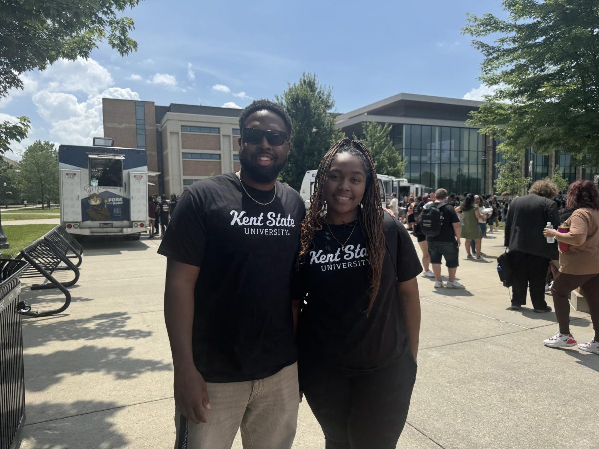 LaDarrius Steele and one of his students, Chelsea Steele, an upcoming senior high school student, with the TRIO Upward Bound program. 
