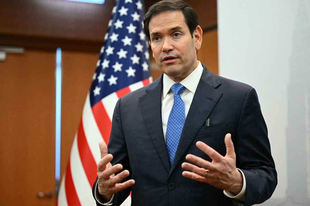 Secretary of State Marco Rubio gives a media briefing during the ASEAN Foreign Ministers' Meeting in Kuala Lumpur, Malaysia on Friday, July 11.
