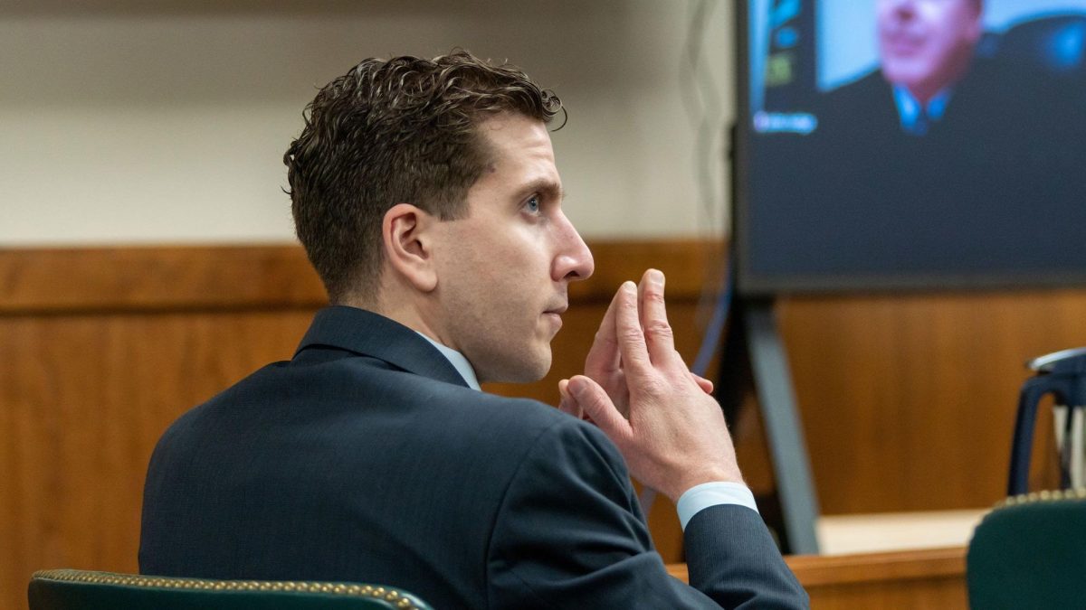 Bryan Kohberger listens to arguments during a hearing in October 2023, in Moscow, Idaho.