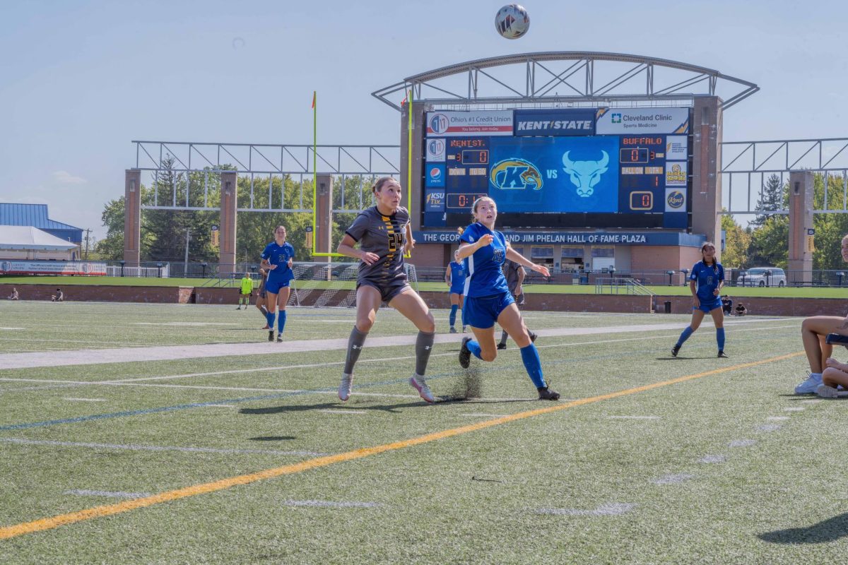 Isabelle Leofanti, a Freshman, goes after the ball in the game against Buffalo. 