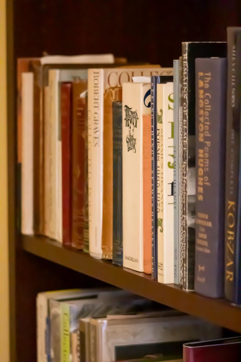 The Gaston Prentice House, home to the Wick Poetry Center, holds a wide collection of books among its shelves. The building is 113 years old and is named after May H. Prentice, owner of the home and Kent State’s first faculty member. 