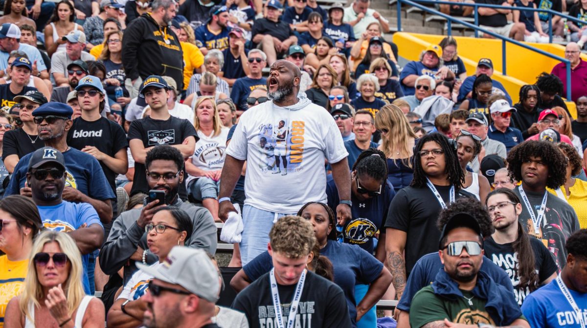 Kent fans cheer during the fourth quarter of the game against Buffalo on Sept. 13, 2025.