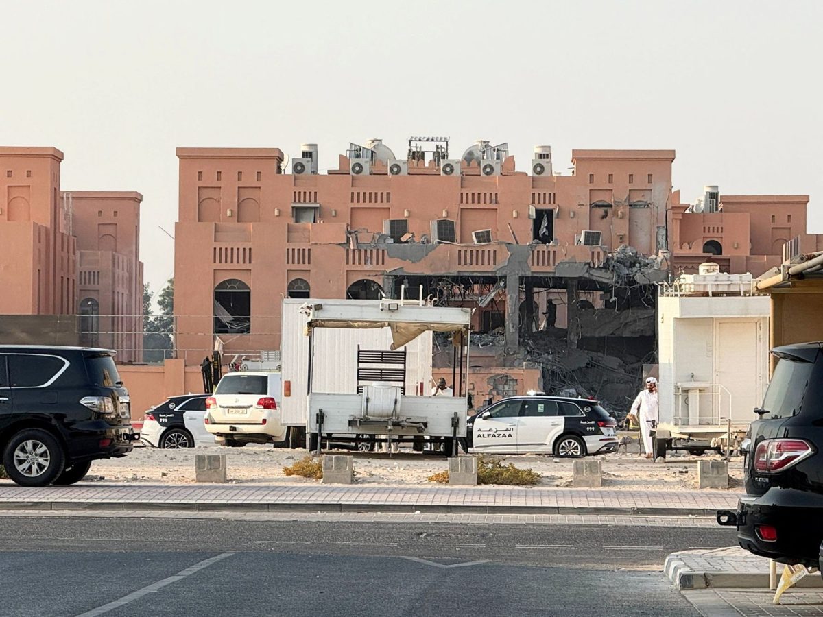A damaged building, following an Israeli attack on Hamas leaders in Doha, Qatar, on Tuesday.