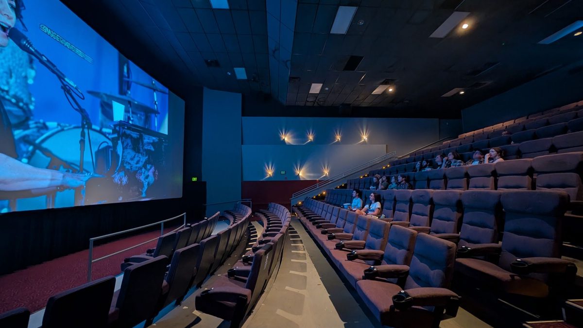 An audience watches previews ahead of a "Weapons" screening in Decatur, Georgia, on Sunday, August 17.