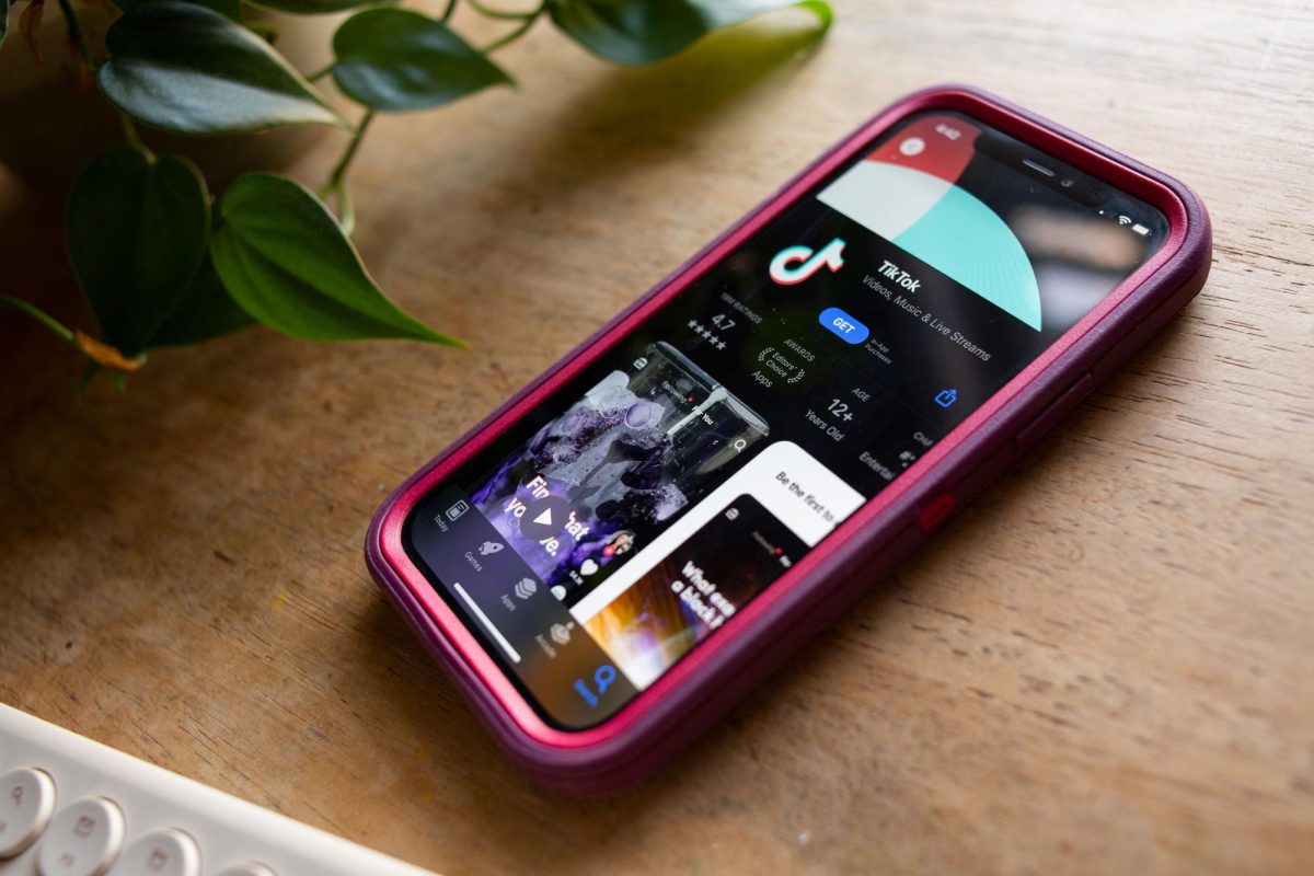 TikTok is seen in the app store of an iPhone on January 8.