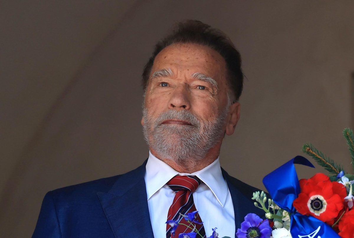 Former California Gov. Arnold Schwarzenegger lays a wreath at George Washington's tomb during An American Celebration 2025 in Mount Vernon, Virginia, on July 4.