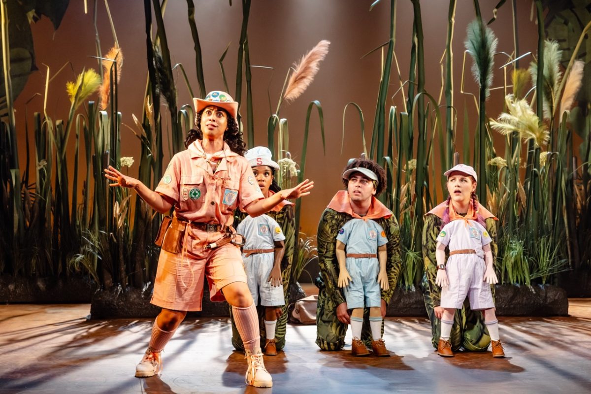 The cast of “Roald Dahl’s The Enormous Crocodile The Musical" performs a musical number composed by former Kent resident Ahmed Gallab.