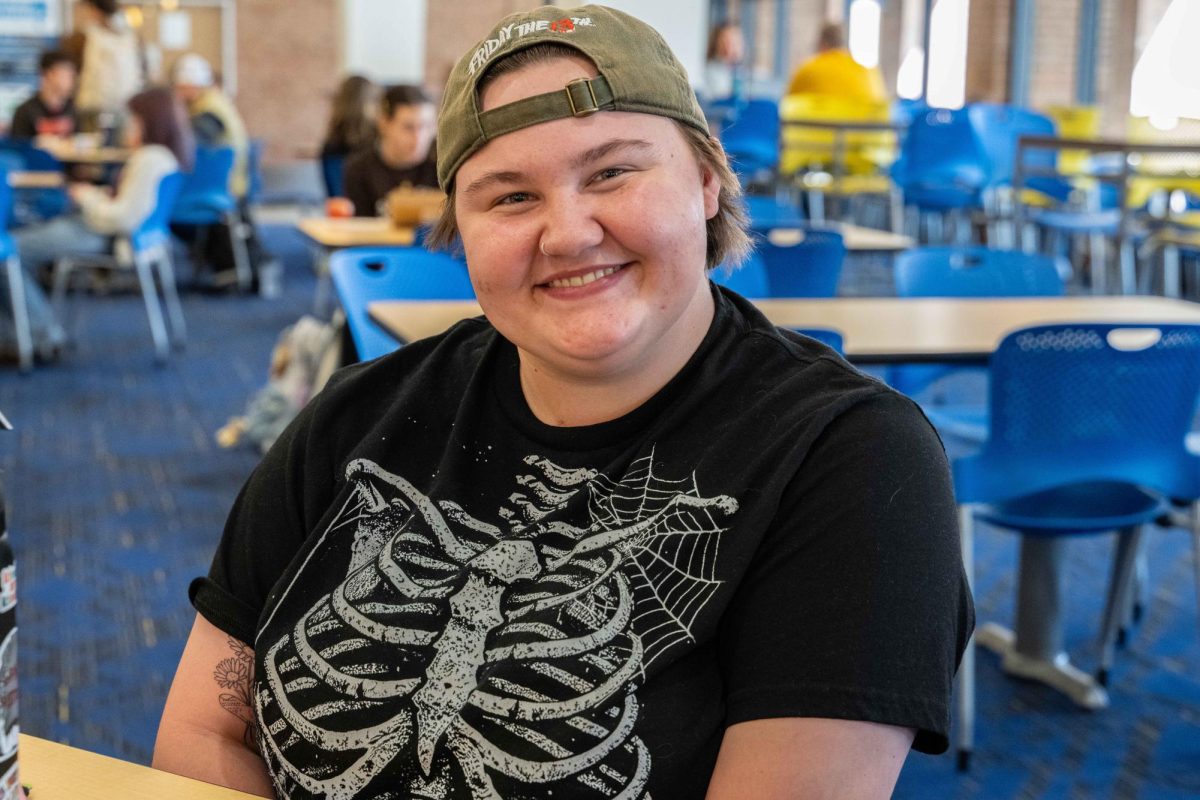 Bella Rink a freshman nursing student poses for a photo on Monday Oct. 20th, 2025.