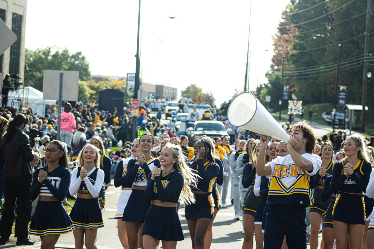 Kent States 2025 Cheerteam in the Homecoming Parade 10/11/2025