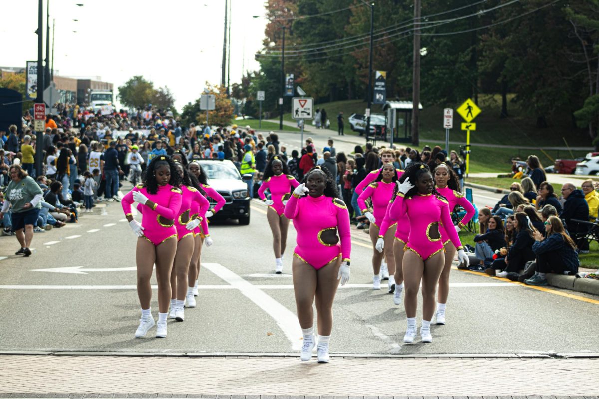Kent States 2025 Flashettes perform in the Homecoming Parade 10/11/2025