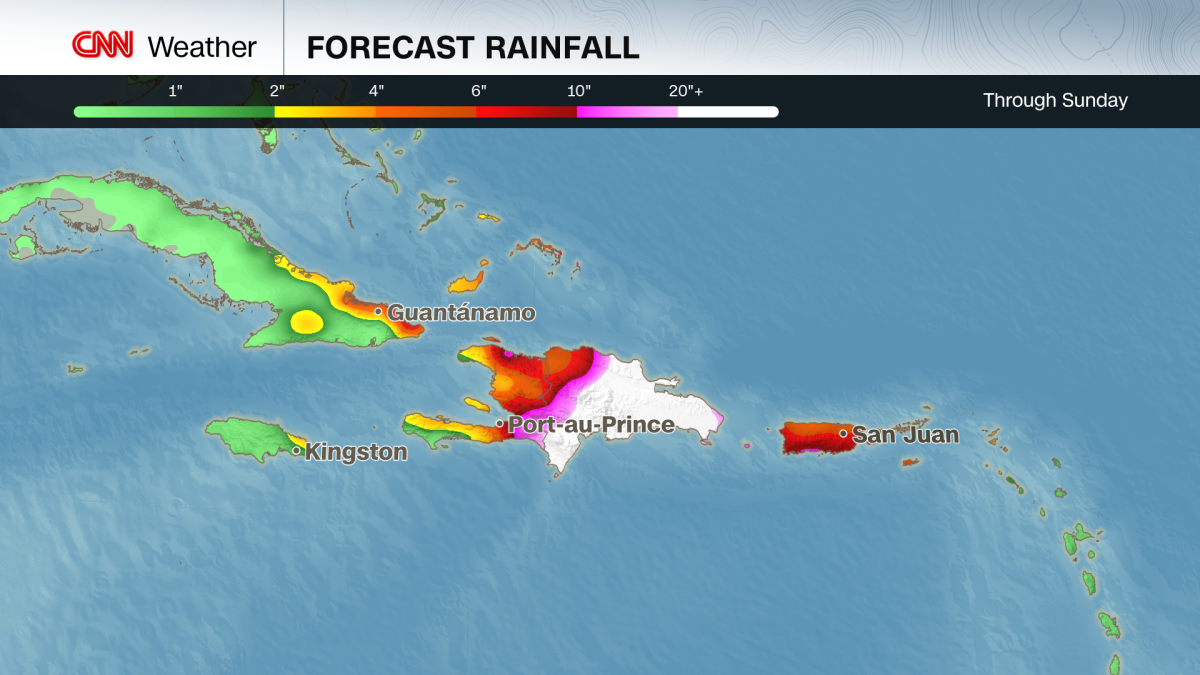 Haiti, Jamaica and the Dominican Republic could face days of relentless downpours and landslides.