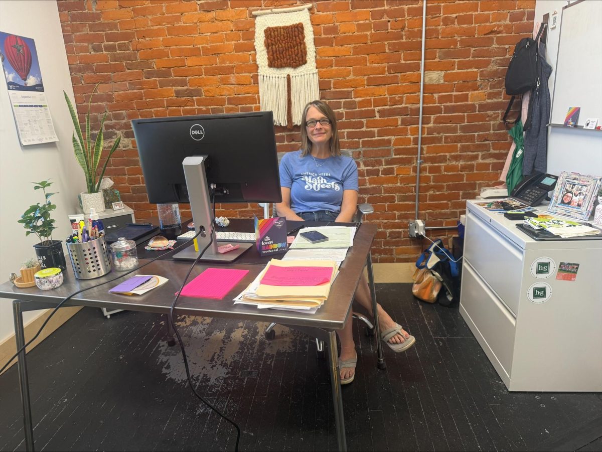 Heather Malarcik, executive director of Main Street Kent, in her office.