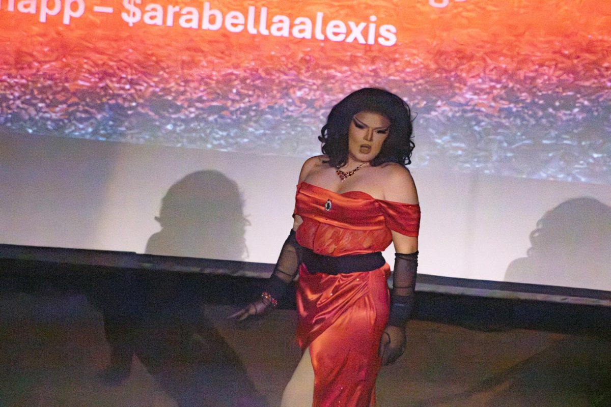 Arabella Alexes brings on the elegance during her performance at Kent State's Sex Week Drag Show. Nov. 19, 2025
