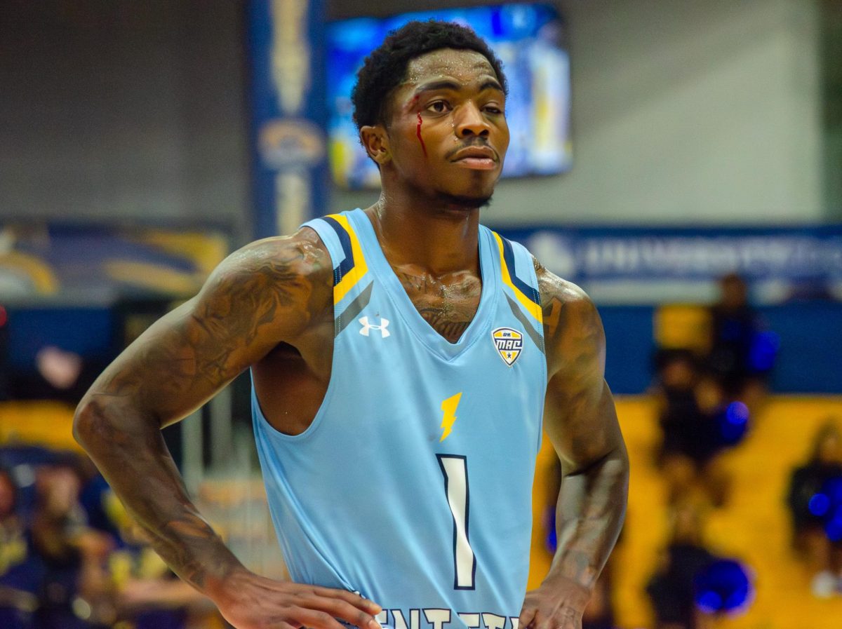 Kent Junior Cian Medley gets ready for free throw after getting fouled in the second half of the game against Eastern Kentucky on Tuesday, Nov 18, 2025