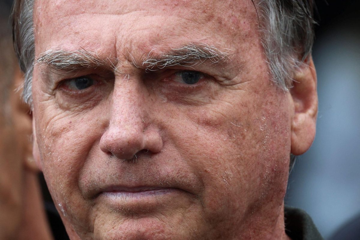 Former Brazilian President Jair Bolsonaro leaves the hospital where he went to undergo a skin surgery procedure in Brasilia, Brazil on September 14.