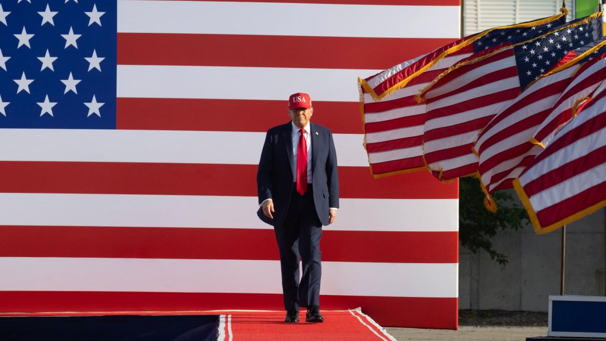 President Donald Trump arrives for a rally to kick off the July Fourth holiday weekend at the Iowa State Fairgrounds on July 3, in Des Moines, Iowa.