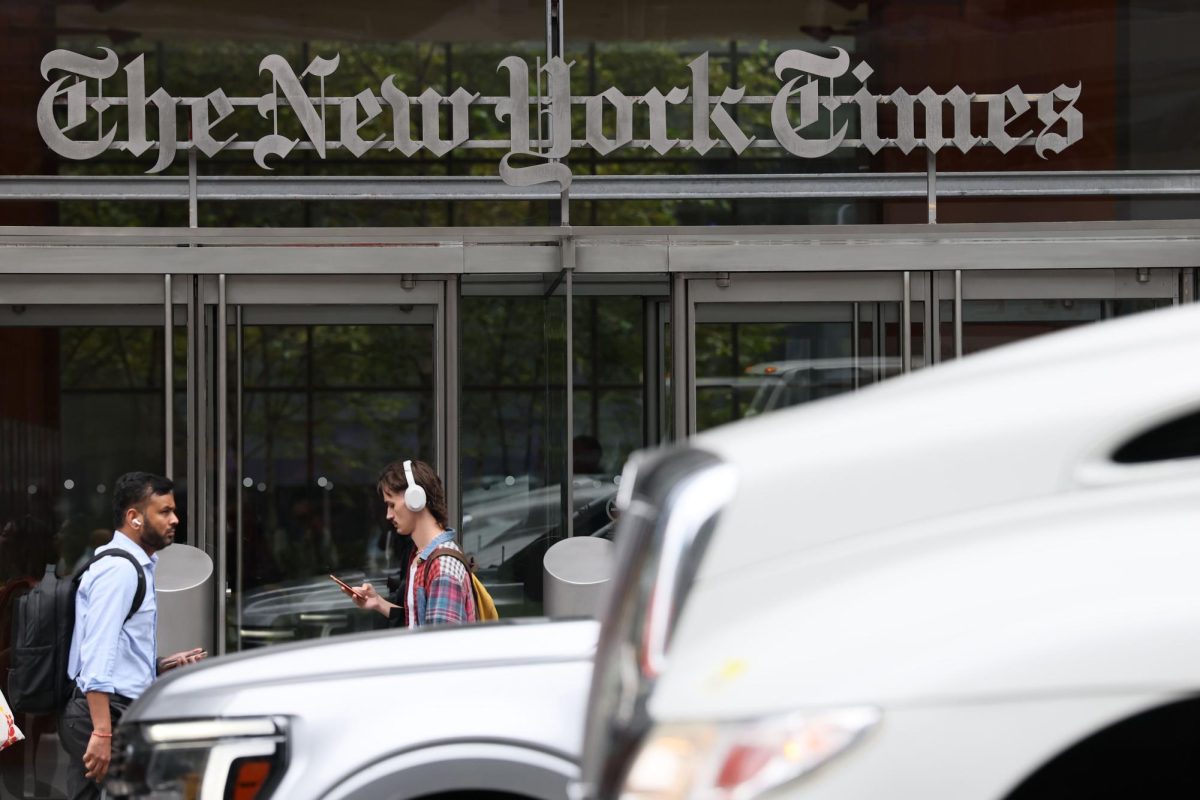 The New York Times building in New York, on September 16, 2025.