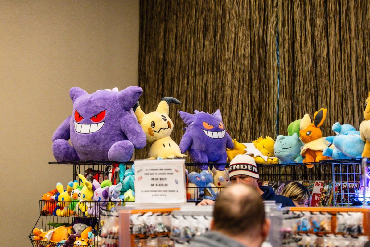 The Pokémon wall at the Portage County Comic Con on Sunday, Feb. 22, 2026.
