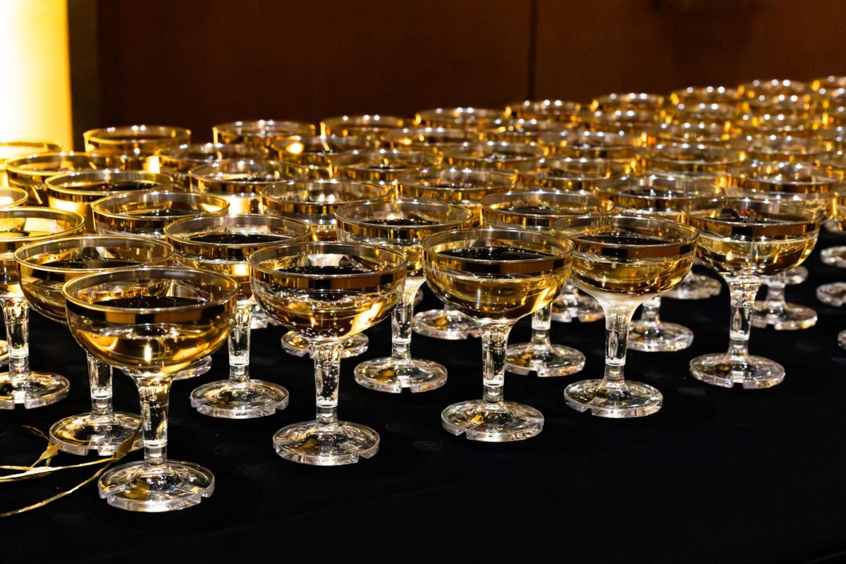 FAB roaring 20s event uses 20s inspired glassware for sparkling grape juice, Feb. 21, 2026.