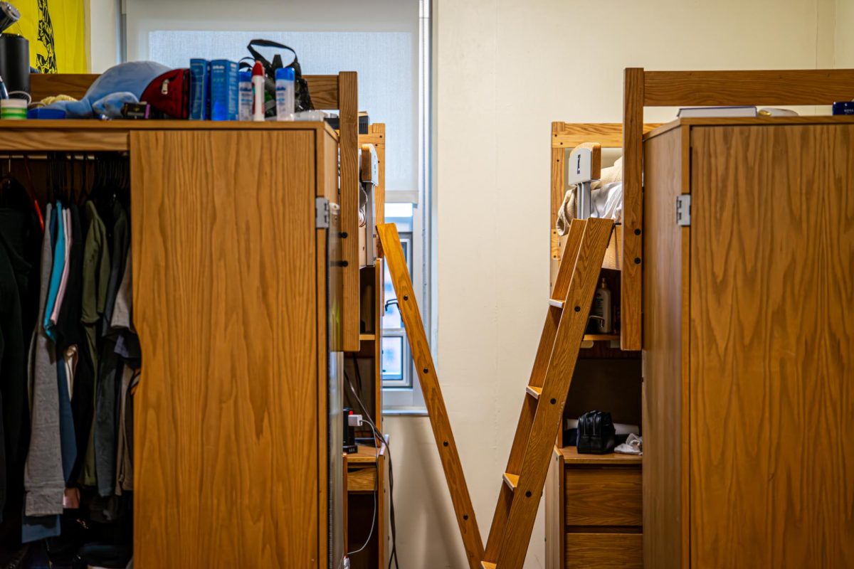 Inside of a student's dorm in Kent Tri-Towers on the sixth floor on March 31, 2026. 