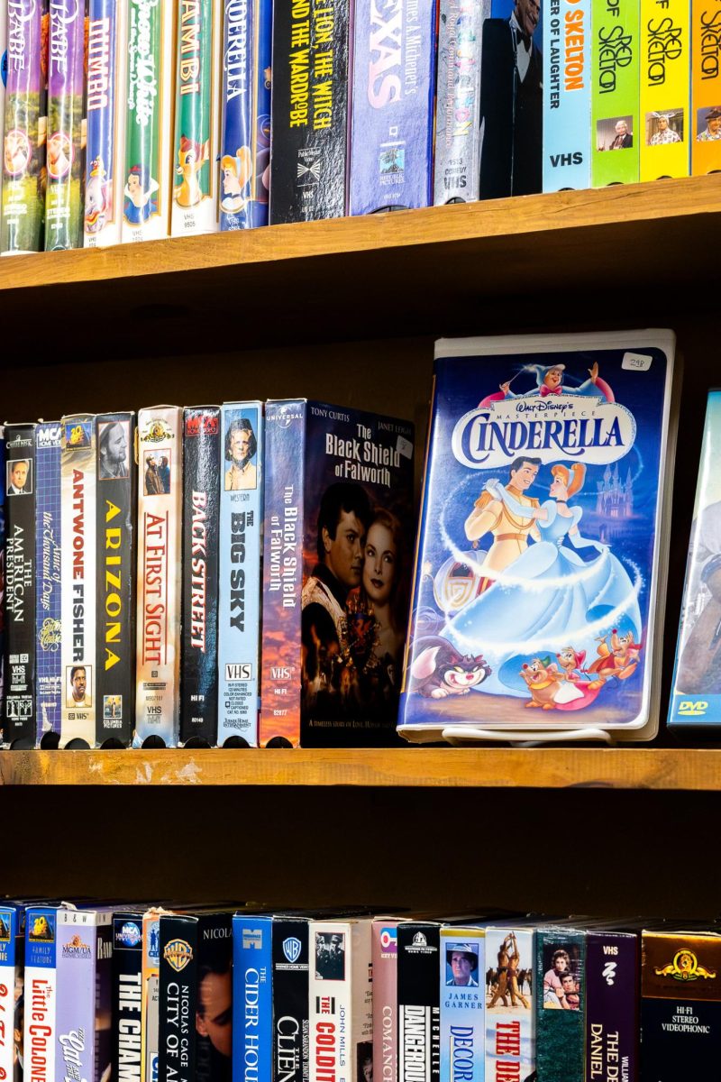 Last Exit sells VHS tapes, DVDs, CDs, and records for people to purchase, March 28, 2026.