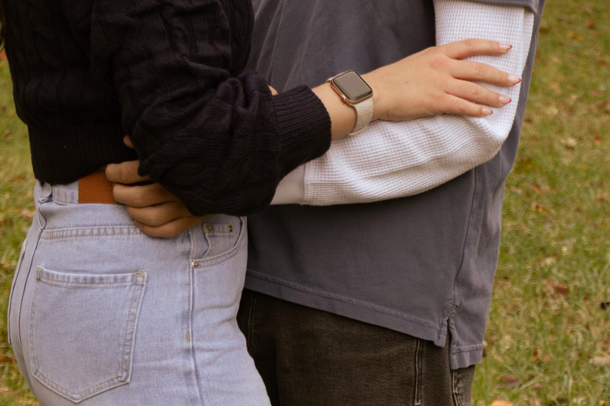 A couple embraces each other in love on March 16, 2026.