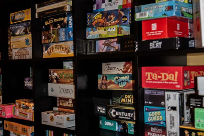 Board and Bevy offers a variety of different board games for customers to play on April 1, 2026.