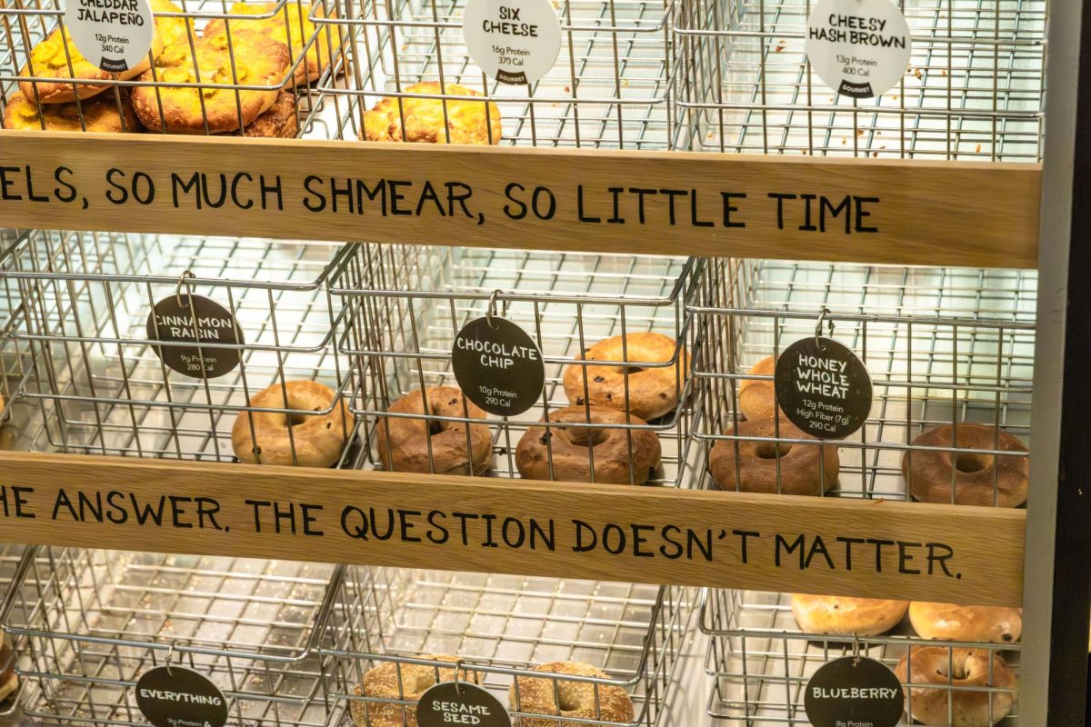 Einstein Bros offers a variety of bagels for students to choose from on April 2, 2026.
