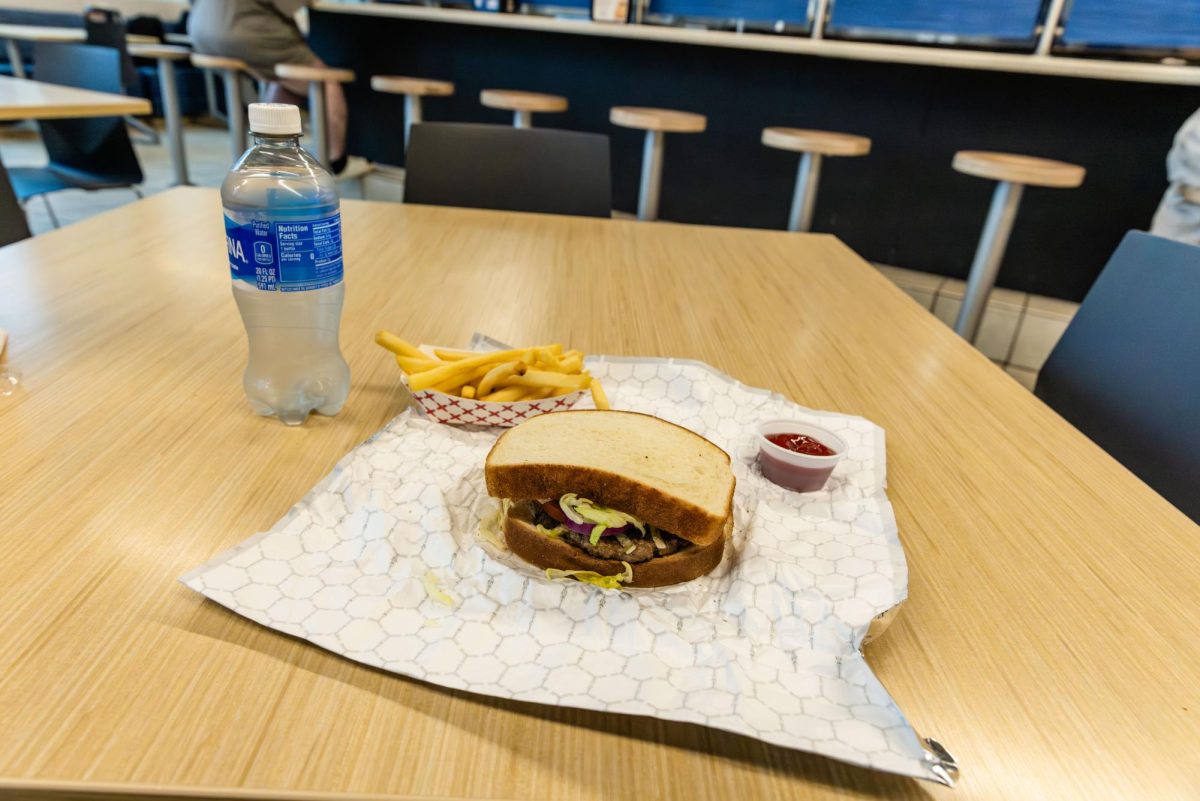 Rosie's burger on Texas toast with fries April 2, 2026.