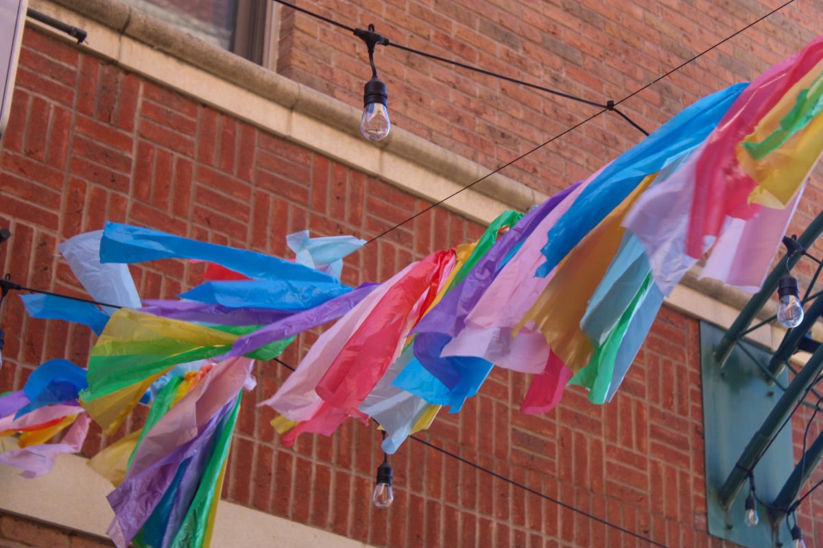 Acorn Alley downtown was decorated with rainbow garlands for Kent's Pride Fest this week. Participating businesses in the alley had pride month discounts and products. 