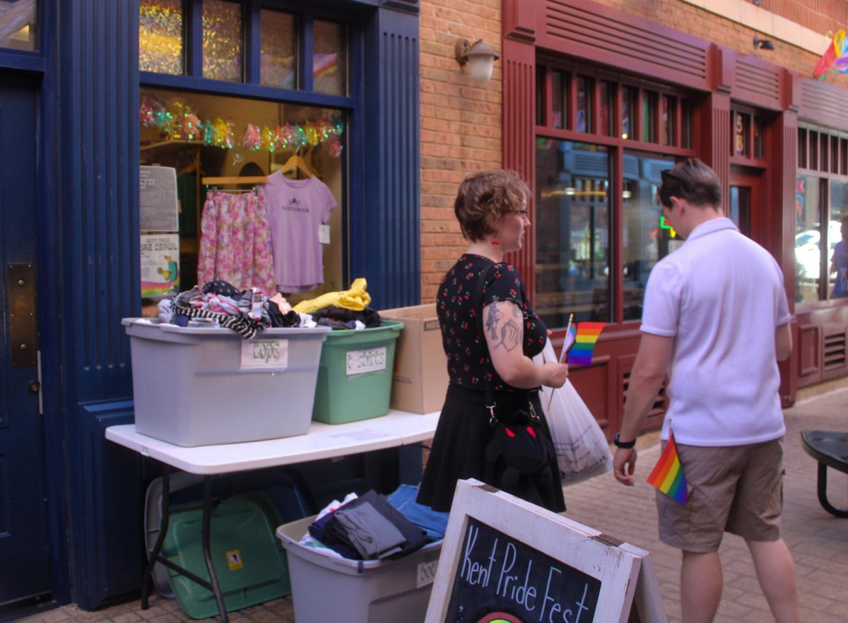 Members of the Kent community participated in a free gender-affirming clothing swap at Acorn Alley shop Sun in Leo. Sun in Leo prides itself on being a queer-owned business, owner Justine Gallo said she wants to make it a space for everyone. 