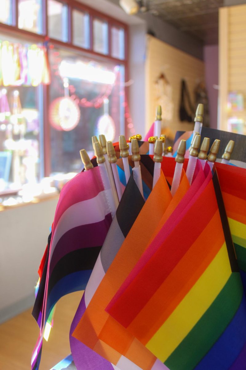 Acorn Alley boutique Tiger Rae offered free pride flags to the community for the parade. 