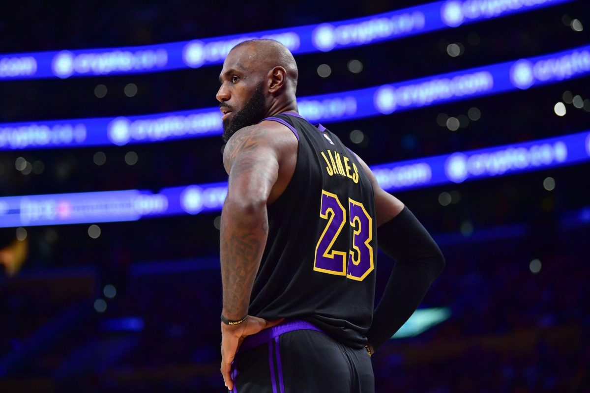 LeBron James is shown during the second half of a second-round NBA playoff game in May.